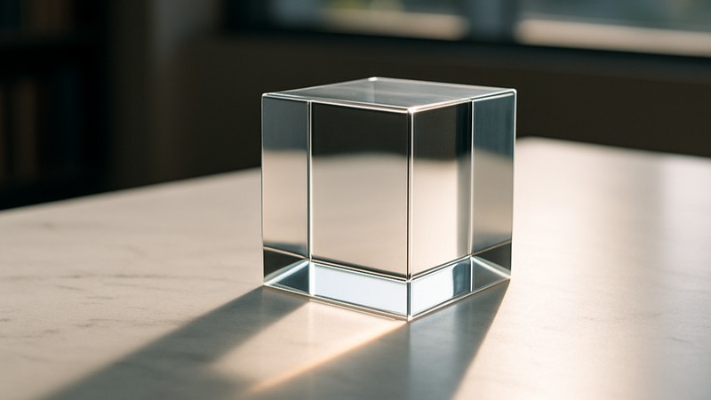 Glaswuerfel. Foto mit Hilfe von  ChatGPT erstellt