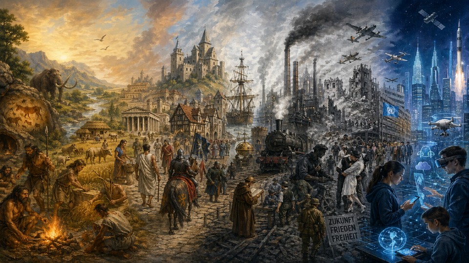 Die Entwicklung des Menschen mit Hilfe von ChatGPT erstellt