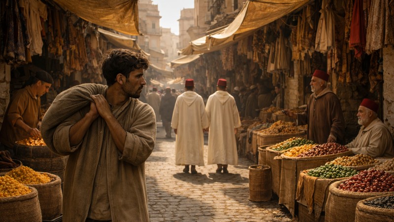 Mas'ud als Lastenträger. Foto: ChatGPT Mas'ud als Lastenträger. Foto: ChatGPT