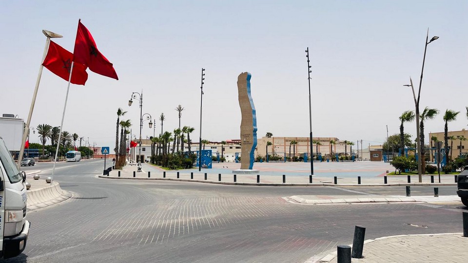 Dakhla mit der Form der Halbinsel am Verteiler