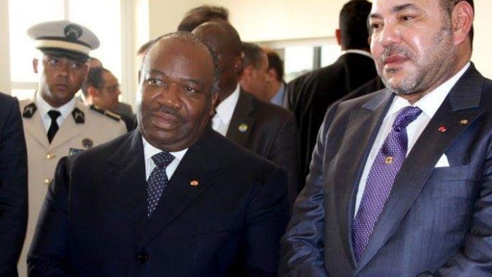 Gabun feiert seinen Nationalfeiertag in Laâyoune, Foto: S.M. König Mommad VI. und der Präsident von Gabun Ali Bongo Ondimba von barlamane.com