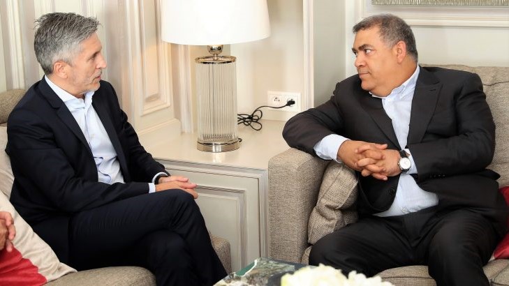 Marokko ist ein loyaler und zuverlässiger Partner EU, Foto: Fernando Grande Marlaska und Abdelouafi Laftit von barlamane.com