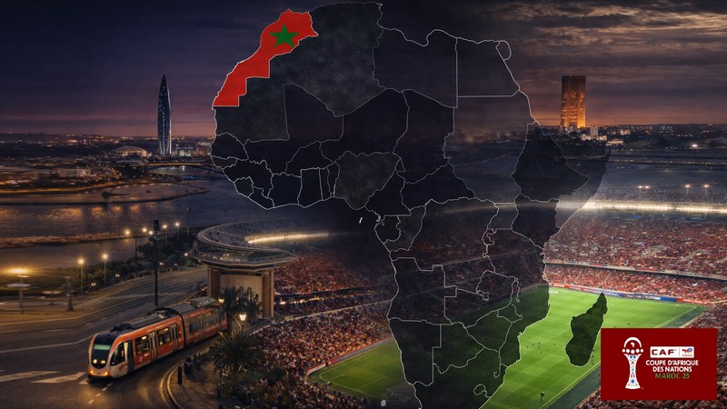 Mosaik Rabat mit dem Stadion Prinz Mly Abdellah Foto mit Hilfe von ChatGPT zusammengestellt