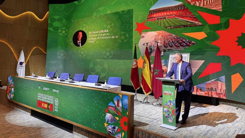 Fouzi Lekjaa beim trilateralen Wirtschaftsforum in Sale. Foto: barlamane.com