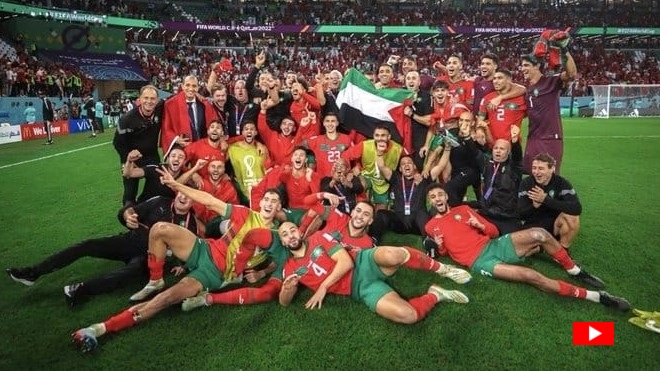Die marokkanische Fußballmannschaft zieht ins Viertelfinale ein, Foto: barlamane.com