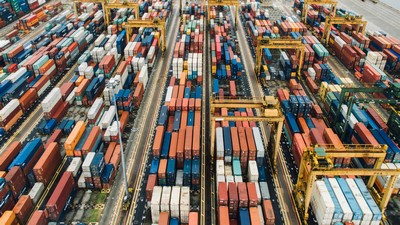 Containerhafen, Foto: Chuttersnap auf unsplash Containerhafen, Foto: Chuttersnap auf unsplash
