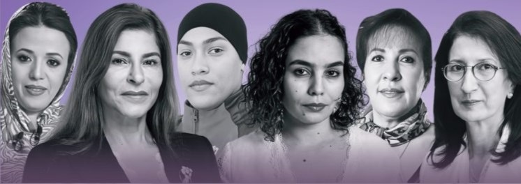 v.L.n.R. Aicha Duihi, Fettah Alaoui, Khadija El Mardi, Asmae El Moudir, Rajaa Cherkaoui El Moursli, Amina Benkhadra, Foto: barlamantoday.com