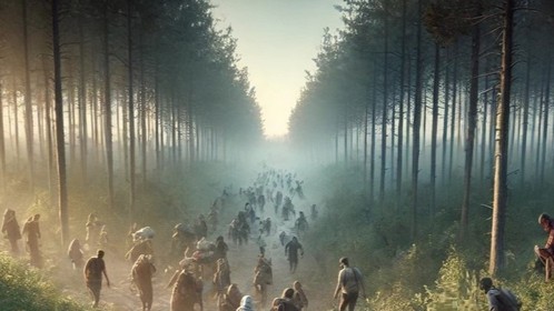 Migrantion, Foto mit Hilfe von ChatGPT erstellt Migrantion, Foto mit Hilfe von ChatGPT erstellt
