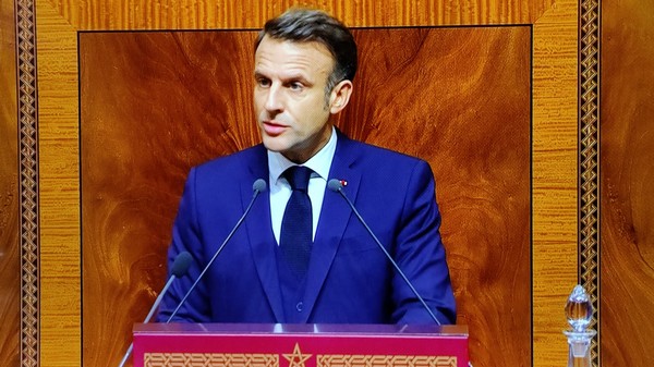 Emamanuel Macrom im marokkanischen Parlament, Foto: al-aoula
