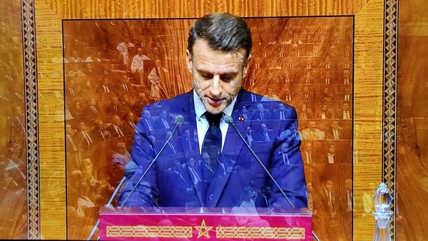 Emamanuel Macrom im marokkanischen Parlament, Foto: al-aoula