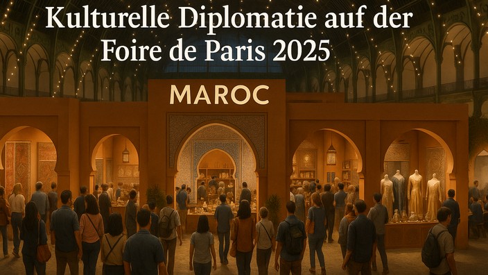 Le Maroc eblouit Paris, Foto mit Hilfe von Gemini erstellt
