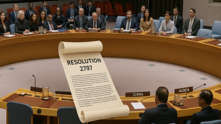 Symbolisches Bild der UN-Resolution 2797
