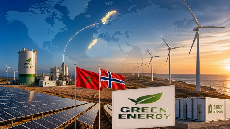 Marokko-Norwegen: ein 2 GW Projekt. Foto mit Hilfe von  ChatGPT erstellt