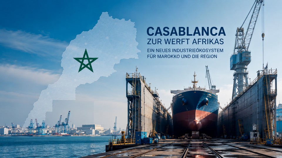 Casablanca soll zur Werft Afrikas werden. Foto mit Hilfe von ChatGPT gestaltet Casablanca soll zur Werft Afrikas werden. Foto mit Hilfe von ChatGPT gestaltet