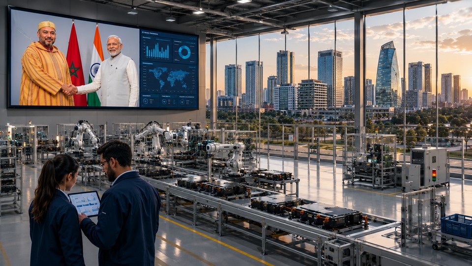 Indien und Marokko bauen ihre wirtschaftlichen Beziehungen aus. Foto mit Hilfe von ChatGPT erstellt