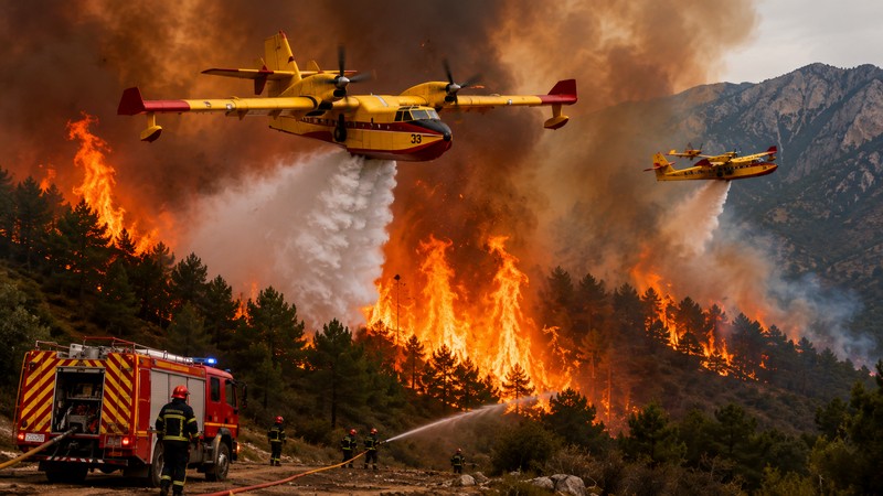 Brandbekämpfung. Fiktives Bild mit Hilfe von ChatGPT erstellt Brandbekämpfung. Fiktives Bild mit Hilfe von ChatGPT erstellt