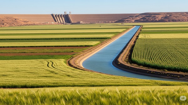 Landwirtschaft. Fiktives Bild mit Hilfe von Gemini erstellt