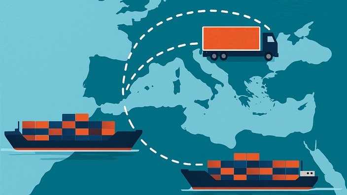 Warenaustausch EU Marokko. Foto mit Hilfe von ChatGPT erstellt