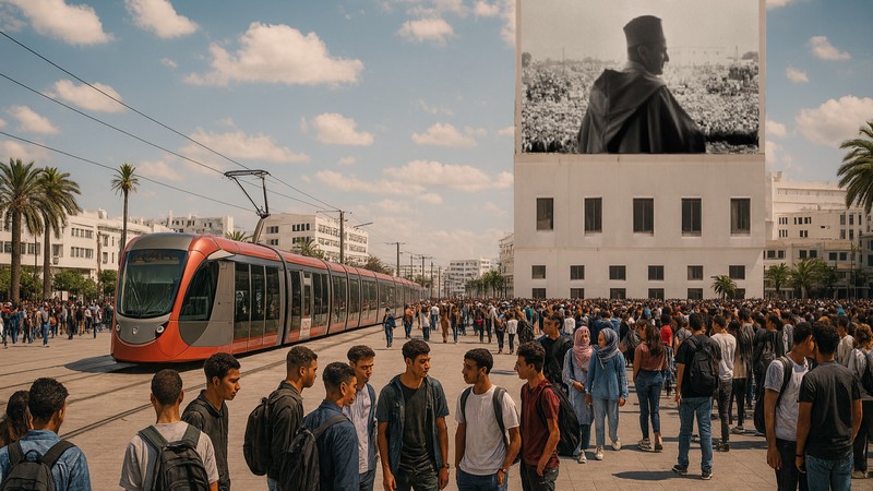 Eine fiktive Straße in Casablanca. Foto mit Hilfe von ChatGPT erstellt