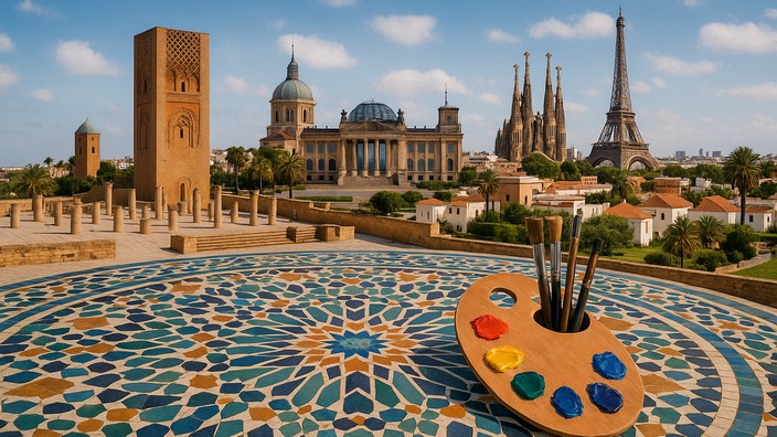 Kulturschaffende nach Marokko. Foto mit Hilfe von ChatGPT erstellt Kulturschaffende nach Marokko. Foto mit Hilfe von ChatGPT erstellt