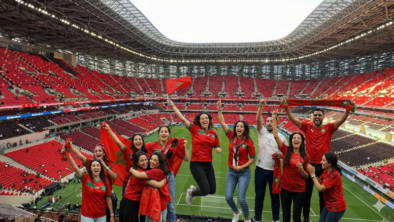 Stadion Moulay Abdellah in Rabat. Foto mit Hilfe von Gemini erstellt