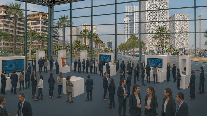 Messe Casablanca. Foto mit Hilfe von ChatGPT erstellt