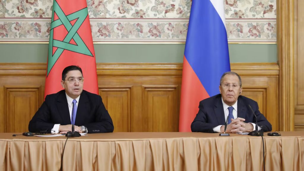 Nasser Bourita und Sergey Lavrov Foto la MAP Nasser Bourita und Sergey Lavrov Foto la MAP