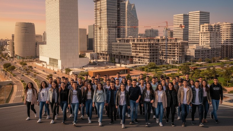 Fiktive Demo in Casablanca. Foto mit Hilfe von ChatGPT erstellt Fiktive Demo in Casablanca. Foto mit Hilfe von ChatGPT erstellt