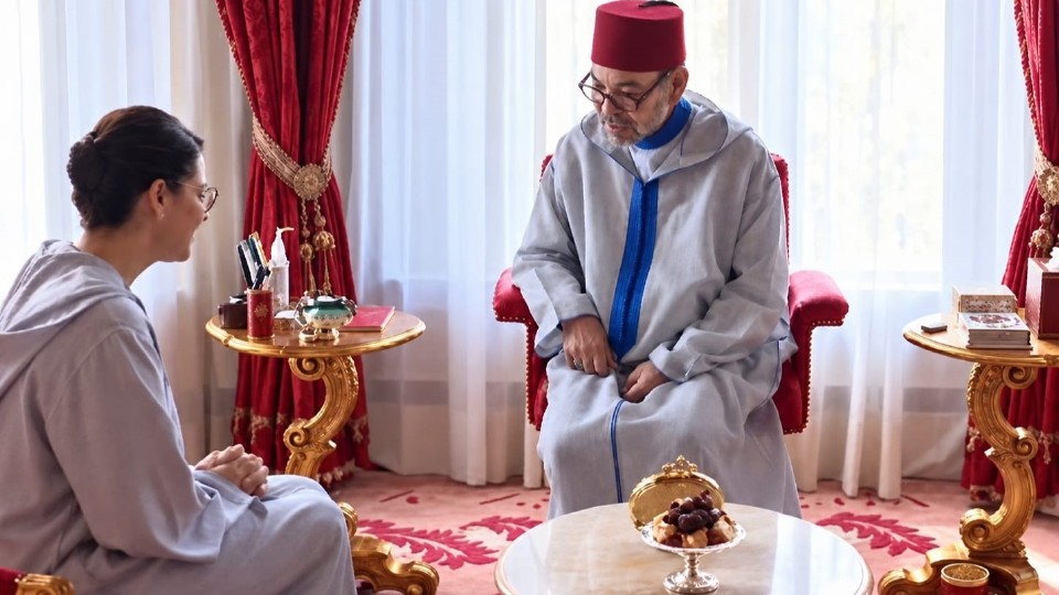 S.M. König Mohammed VI. und Fatima Ezzahra El Mansouri: Empfang im königlichen Palast in Rabat S.M. König Mohammed VI. und Fatima Ezzahra El Mansouri: Empfang im königlichen Palast in Rabat