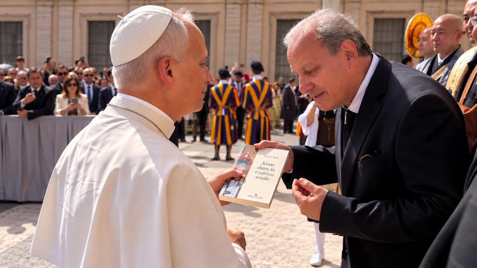 Begegnung in Rom: Papst Leo XIV. und Faouzi Skali. Foto mit Hilfe von ChatGPT optimiert