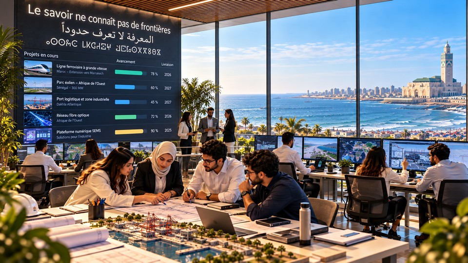 Fiktives Bild eines Ingenieurteams in Casablanca erstellt mit Hilfe von ChatGPT