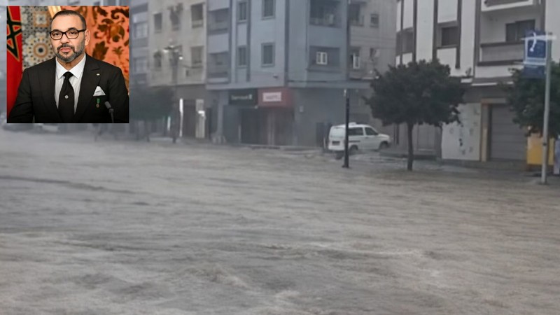 Hochwasser in Safi und S.M. Koenig Mohammed VI