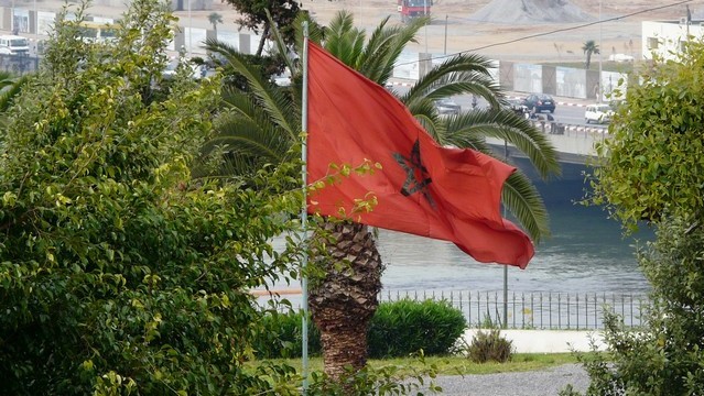 Das Königreich Marokko, marokkanische Flagge