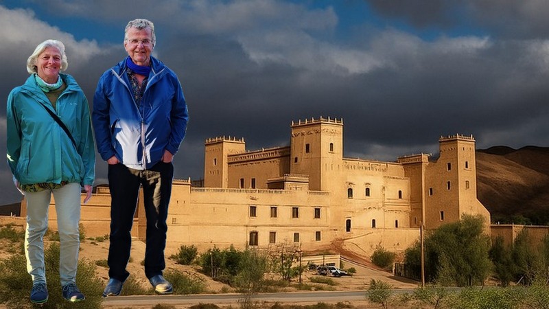 Barbara und Andreas Conrad vor Kasbah Taliouine Barbara und Andreas Conrad vor Kasbah Taliouine