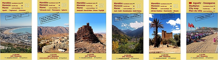 Bereits erschienene Karten, Foto: marokko-erfahren.de