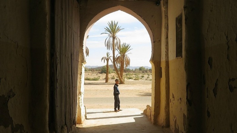 Zaouïa Sidi Al Arabi Ben Abdellah l'Houari: Blick nach draussen, Foto: marokko-erfahren.de